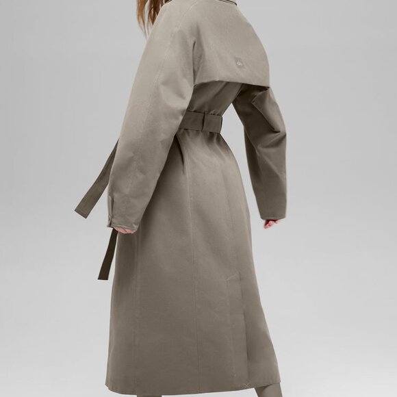Alo Yoga Journey Trench Coat Light Cocoa - Picture 3 of 6
